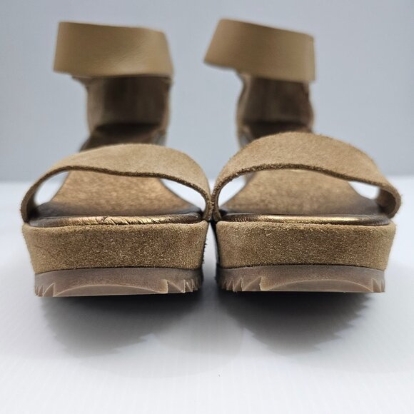 Pedro Garcia Fidelia Platform Wedge Sandal Womens EU 38.5 Brown Brass Suede - Picture 7 of 14